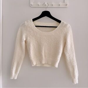 American Apparel Fuzzy Cream Sweater (S)